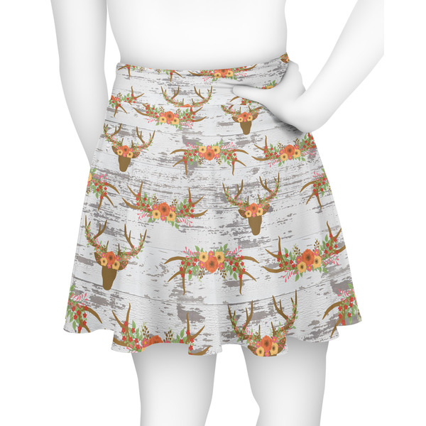 Floral Antler Skater Skirt - Back