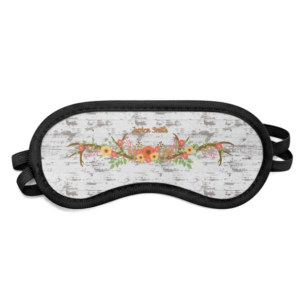 Custom Floral Antler Sleeping Eye Mask - Small (Personalized)