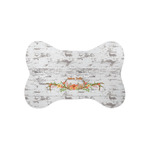 Floral Antler Bone Shaped Dog Food Mat (Small) (Personalized)