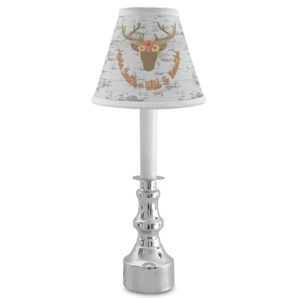 Floral Antler Small Chandelier Lamp - LIFESTYLE (on candle stick)