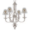 Floral Antler Small Chandelier Shade - LIFESTYLE (on chandelier)