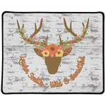 Floral Antler Large Gaming Mouse Pad - 12.5" x 10" (Personalized)