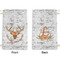 Floral Antler Small Laundry Bag - Front & Back View