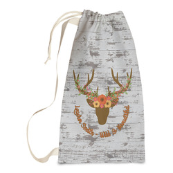 Floral Antler Laundry Bags - Small (Personalized)