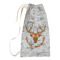 Floral Antler Small Laundry Bag - Front View