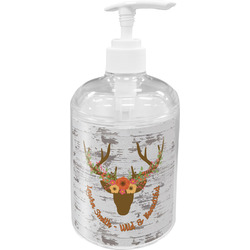 Floral Antler Acrylic Soap & Lotion Bottle (Personalized)