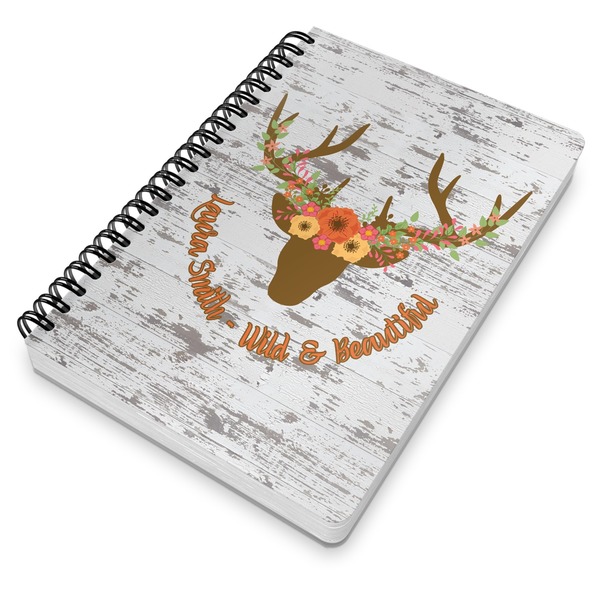 Floral Antler Spiral Journal 7 x 10 - Main