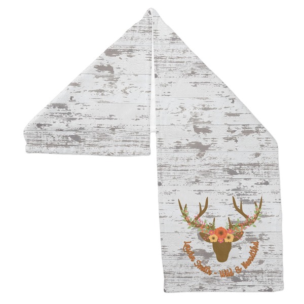 Floral Antler Sports Towel Folded - Both Sides Showing