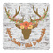 Floral Antler Square Decal - Small (Personalized)