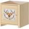 Floral Antler Square Wall Decal on Wooden Cabinet