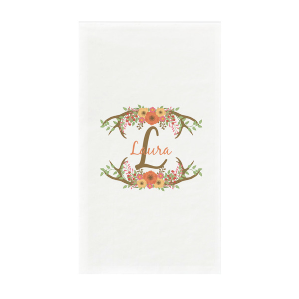 Custom Floral Antler Guest Towels - Full Color - Standard (Personalized)
