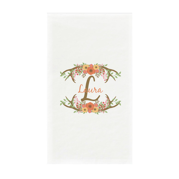 Custom Floral Antler Guest Paper Towels - Full Color - Standard (Personalized)