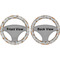 Floral Antler Steering Wheel Cover- Front and Back