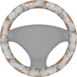 Floral Antler Steering Wheel Cover
