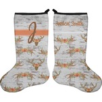 Floral Antler Holiday Stocking - Double-Sided - Neoprene (Personalized)