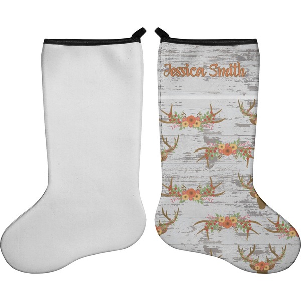 Floral Antler Stocking - Single-Sided - Approval