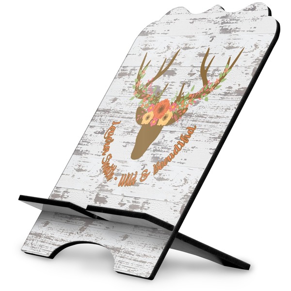 Custom Floral Antler Stylized Tablet Stand (Personalized)