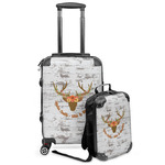 Floral Antler Kids 2-Piece Luggage Set - Suitcase & Backpack (Personalized)