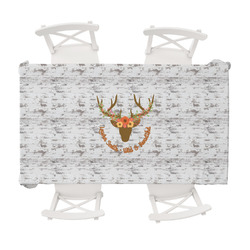 Floral Antler Tablecloth - 58"x102" (Personalized)