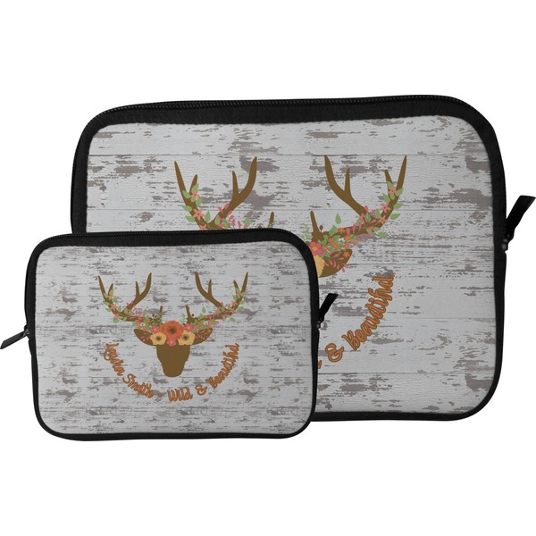 Floral Antler Tablet Sleeve (Size Comparison)