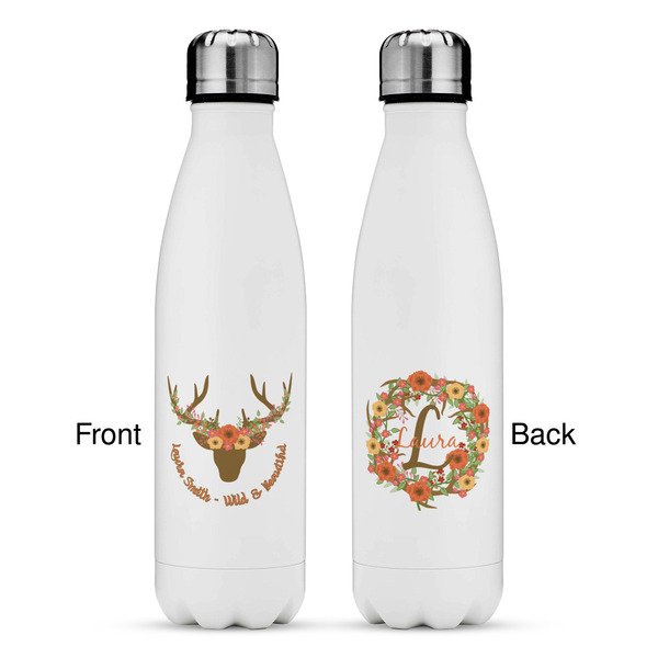 Floral Antler Tapered Water Bottle - Apvl