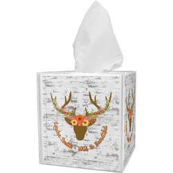 Floral Antler Tissue Box Cover (Personalized)