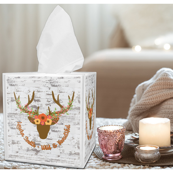 Floral Antler Tissue Box - LIFESTYLE