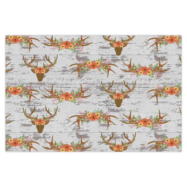 Custom Floral Antler X-Large Tissue Papers Sheets - Heavyweight