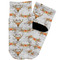 Floral Antler Toddler Ankle Socks - Single Pair - Front and Back