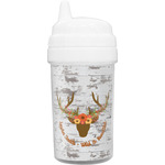 Floral Antler Sippy Cup (Personalized)