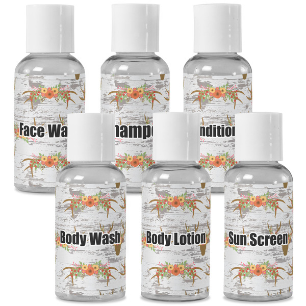 Custom Floral Antler Travel Bottles (Personalized)