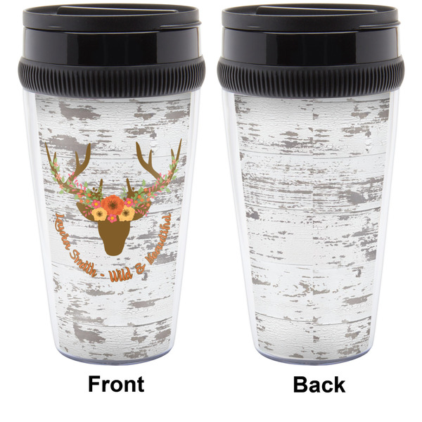Floral Antler Travel Mug Approval (Personalized)