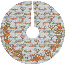 Floral Antler Tree Skirt (Personalized)