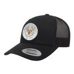 Floral Antler Trucker Hat - Black (Personalized)
