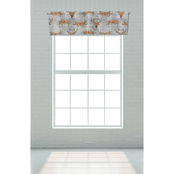 Floral Antler Valance - On window