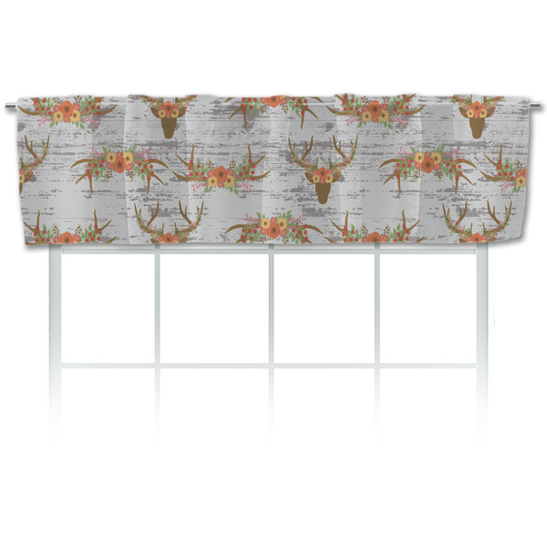 Custom Floral Antler Valance