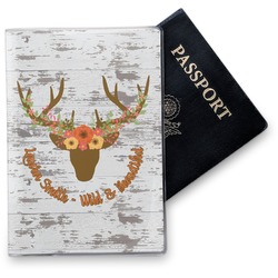 Floral Antler Vinyl Passport Holder (Personalized)