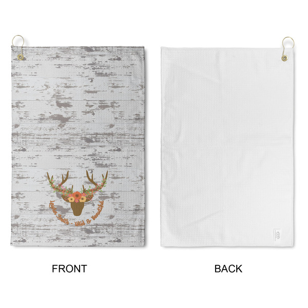 Floral Antler Waffle Weave Golf Towel - Approval