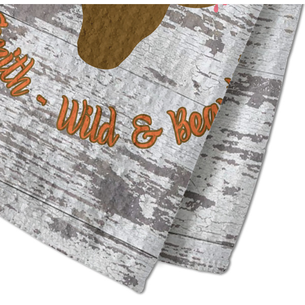 Floral Antler Waffle Weave Towel - Closeup of Material Image