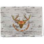 Floral Antler Kitchen Towel - Waffle Weave (Personalized)