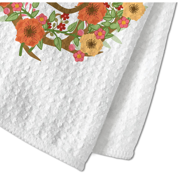 Floral Antler Waffle Weave Towel - Closeup of Material Image