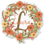 Floral Antler Graphic Decal - Large (Personalized)