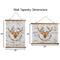 Floral Antler Wall Hanging Tapestries - Parent/Sizing