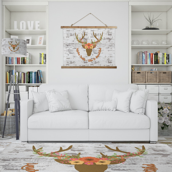 Floral Antler Wall Hanging Tapestry - IN CONTEXT