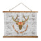 Floral Antler Wall Hanging Tapestry - Wide (Personalized)