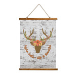 Floral Antler Wall Hanging Tapestry - Tall (Personalized)