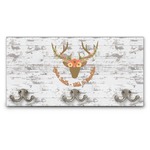 Floral Antler Wall Mounted Coat Rack (Personalized)