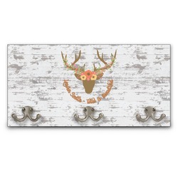 Floral Antler Wall Mounted Coat Rack (Personalized)