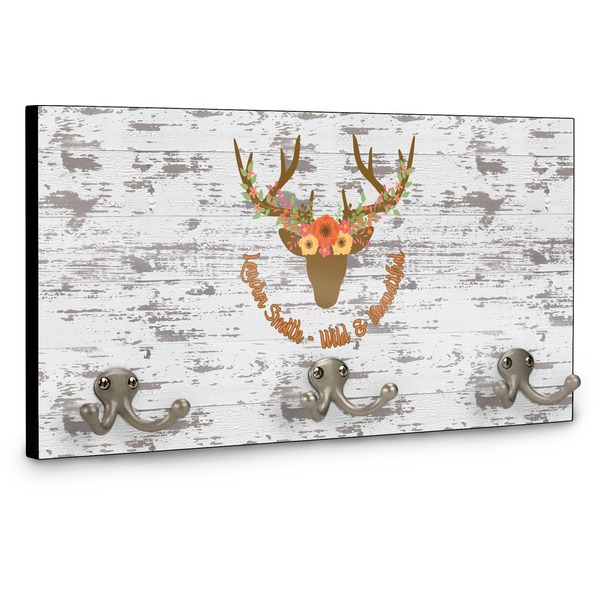 Floral Antler Wall Mounted Coat Hanger - Side View