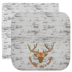 Floral Antler Facecloth / Wash Cloth (Personalized)